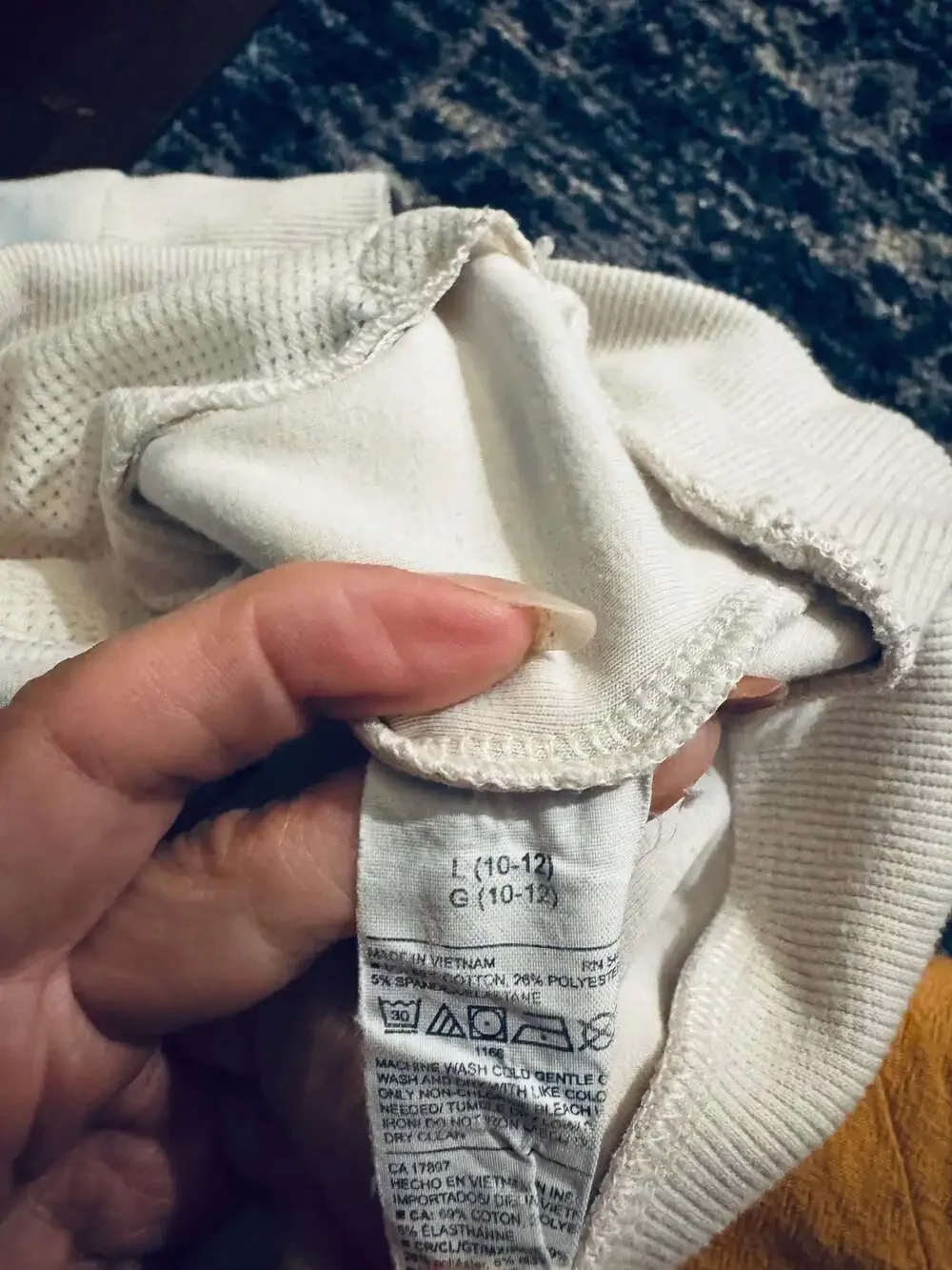 Old Navy Active Girls Dynamic Fleece 1/2 Zip Pullover Sweatshirt, Cream